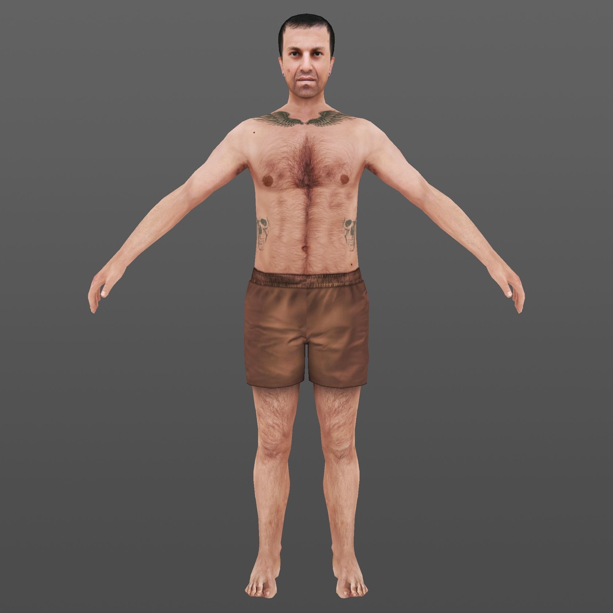 MAN 62 - WITH 250 ANIMATIONS Low-poly 3D model_2