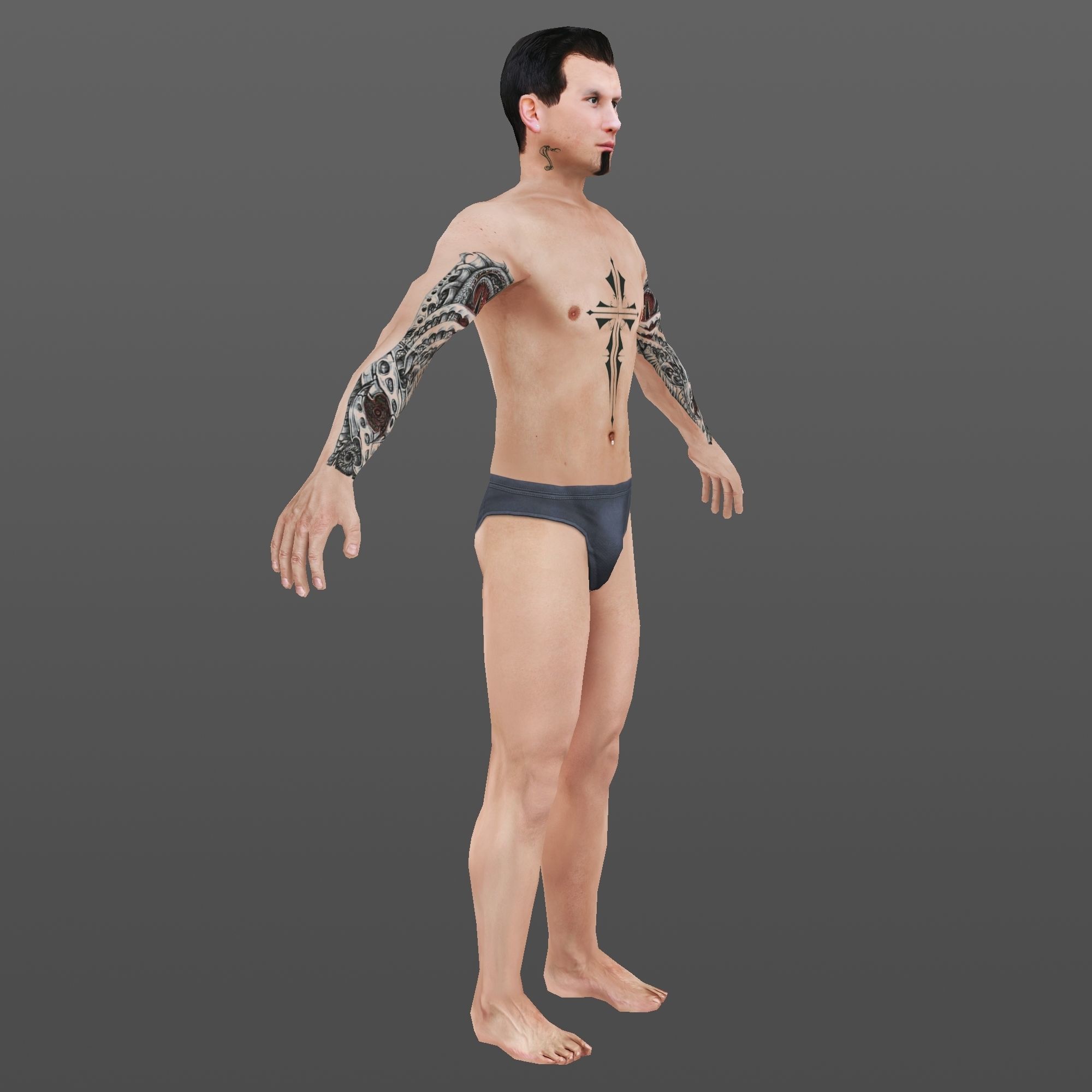 MAN 63 - WITH 250 ANIMATIONS Low-poly 3D model_10