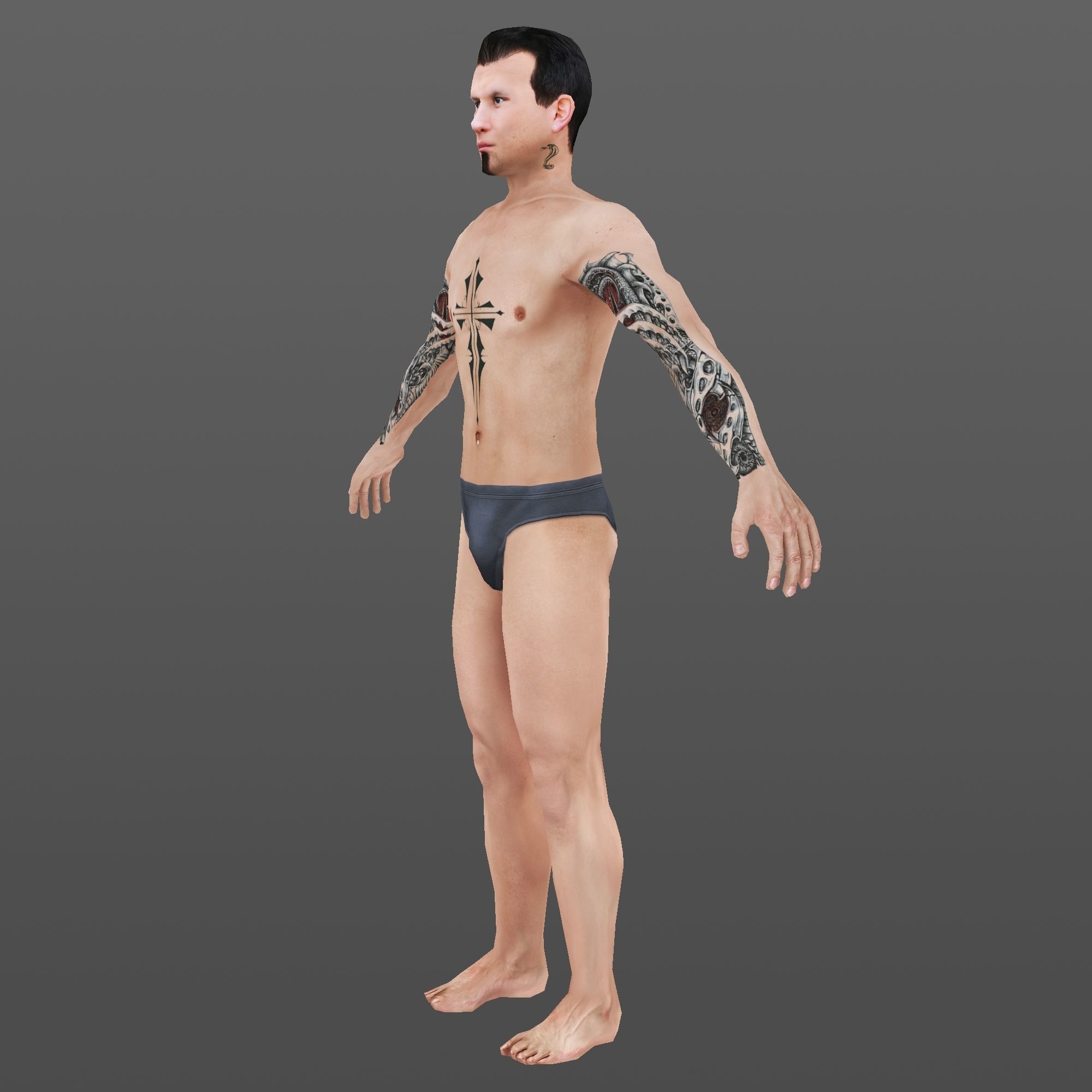 MAN 63 - WITH 250 ANIMATIONS Low-poly 3D model_9