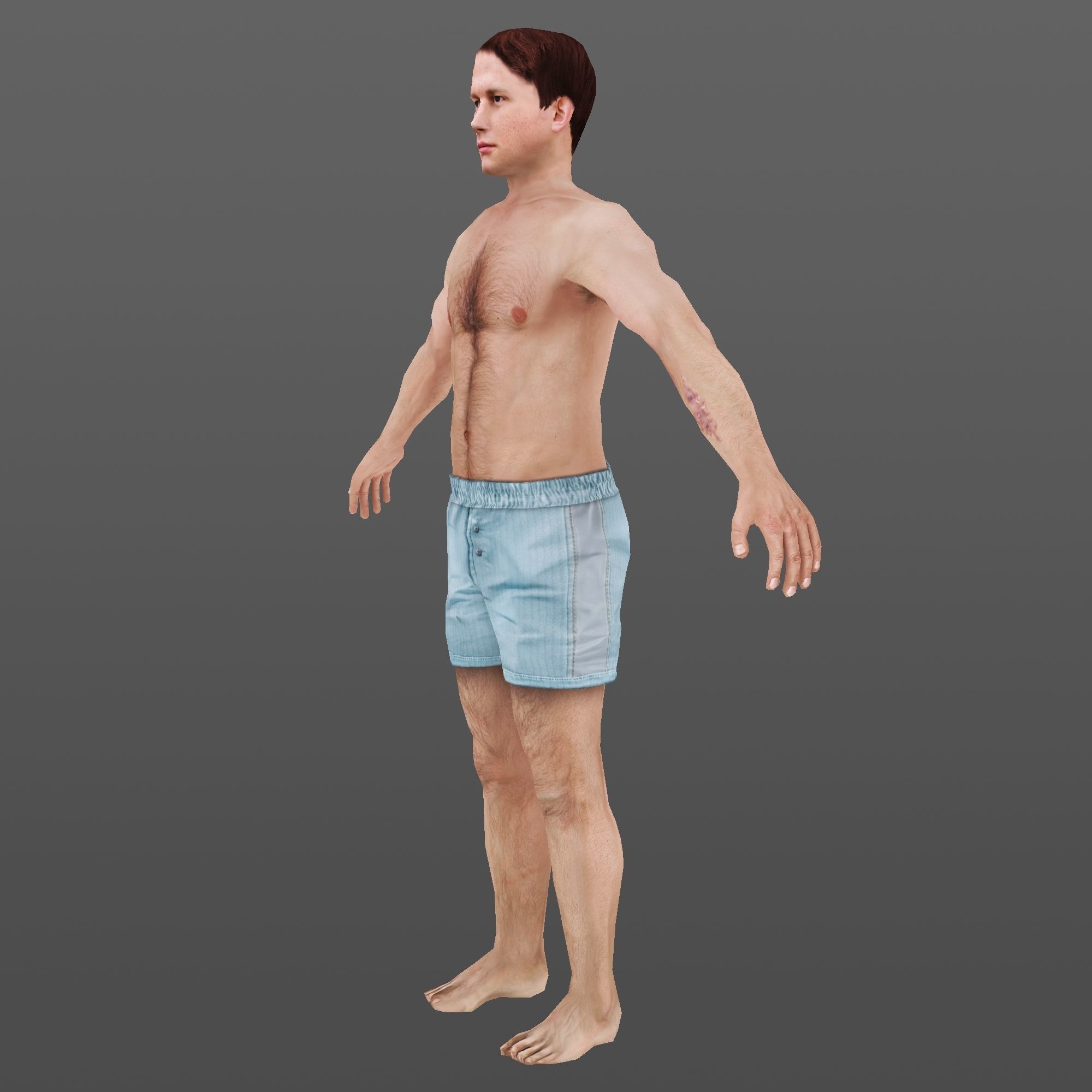 MAN 64 - WITH 250 ANIMATIONS Low-poly 3D model_5