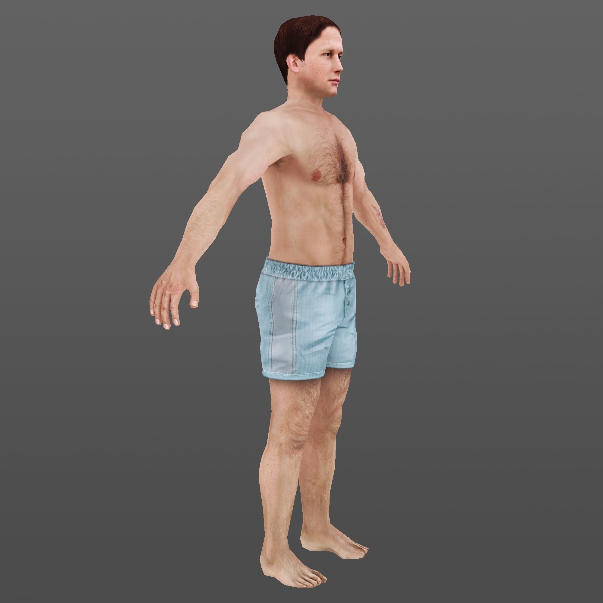 MAN 64 - WITH 250 ANIMATIONS Low-poly 3D model_7