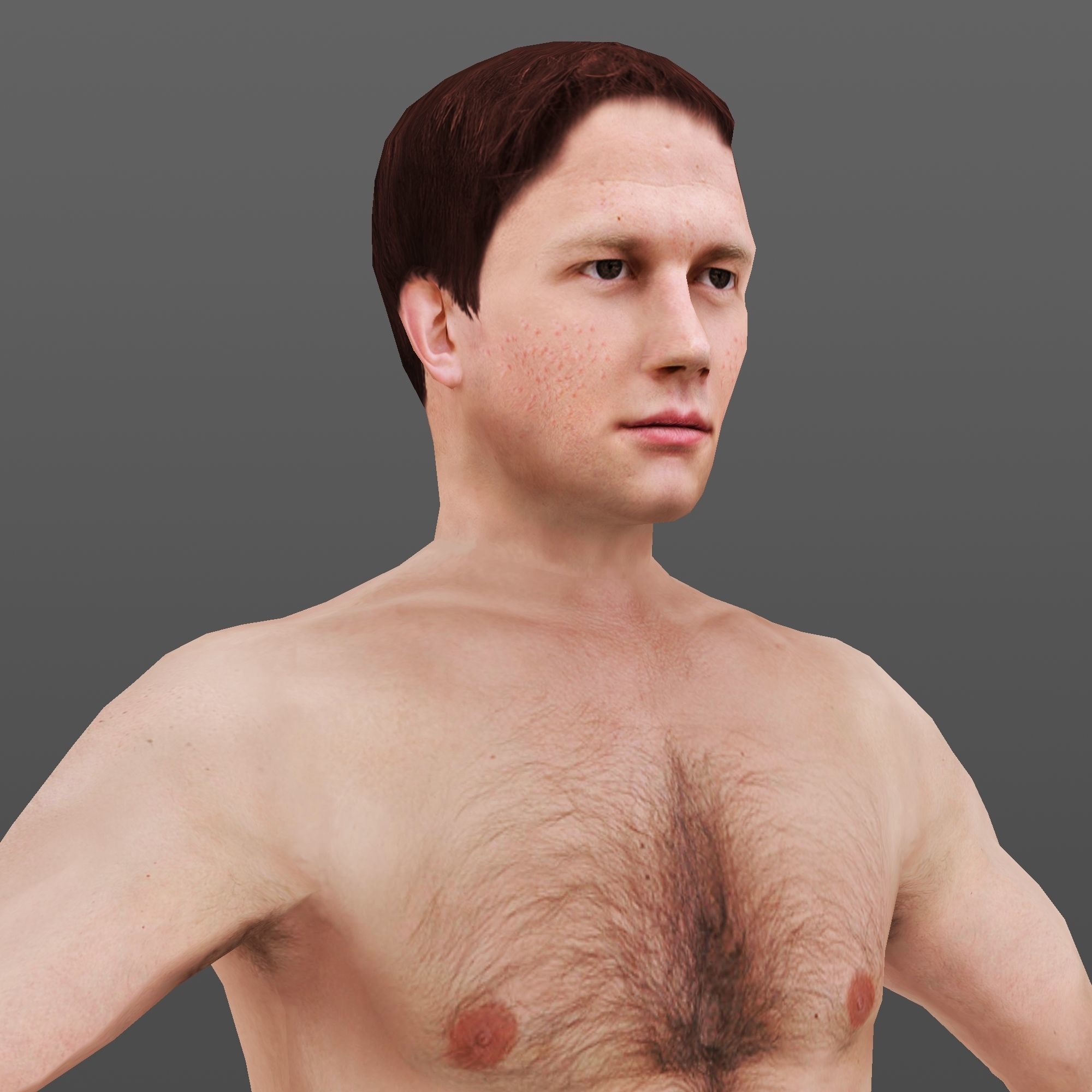 MAN 64 - WITH 250 ANIMATIONS Low-poly 3D model_10