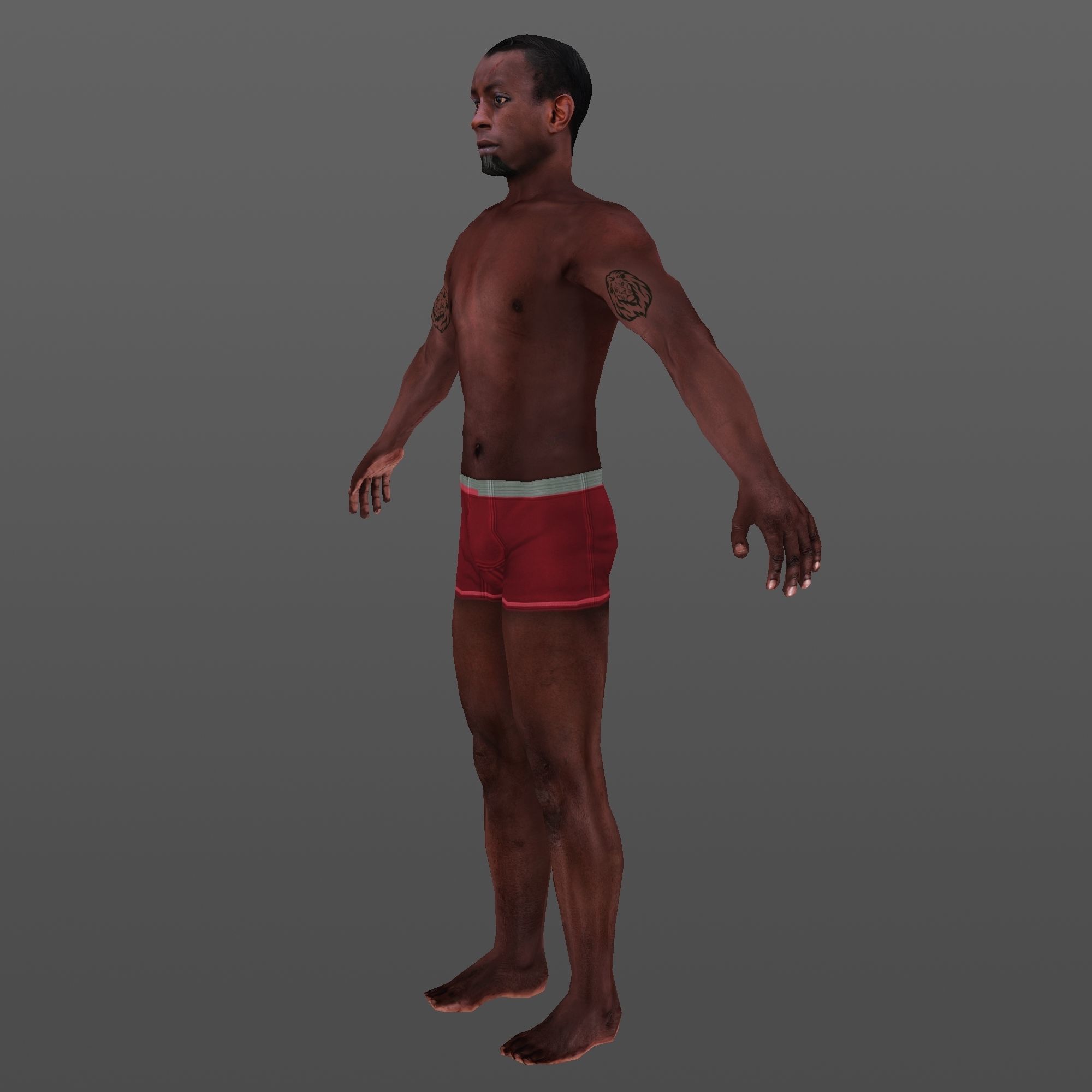 MAN 65 - WITH 250 ANIMATIONS Low-poly 3D model_6