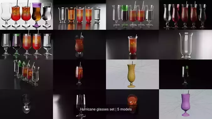 Hurricane glasses set