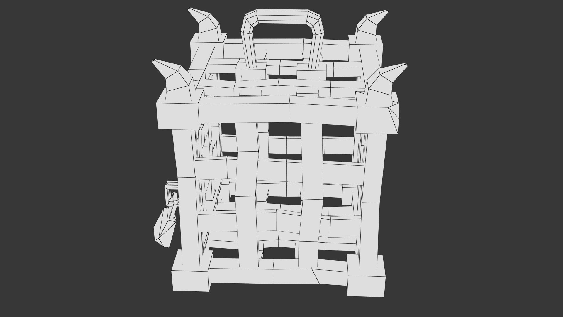 Stylized Cage Low-poly 3D model_10