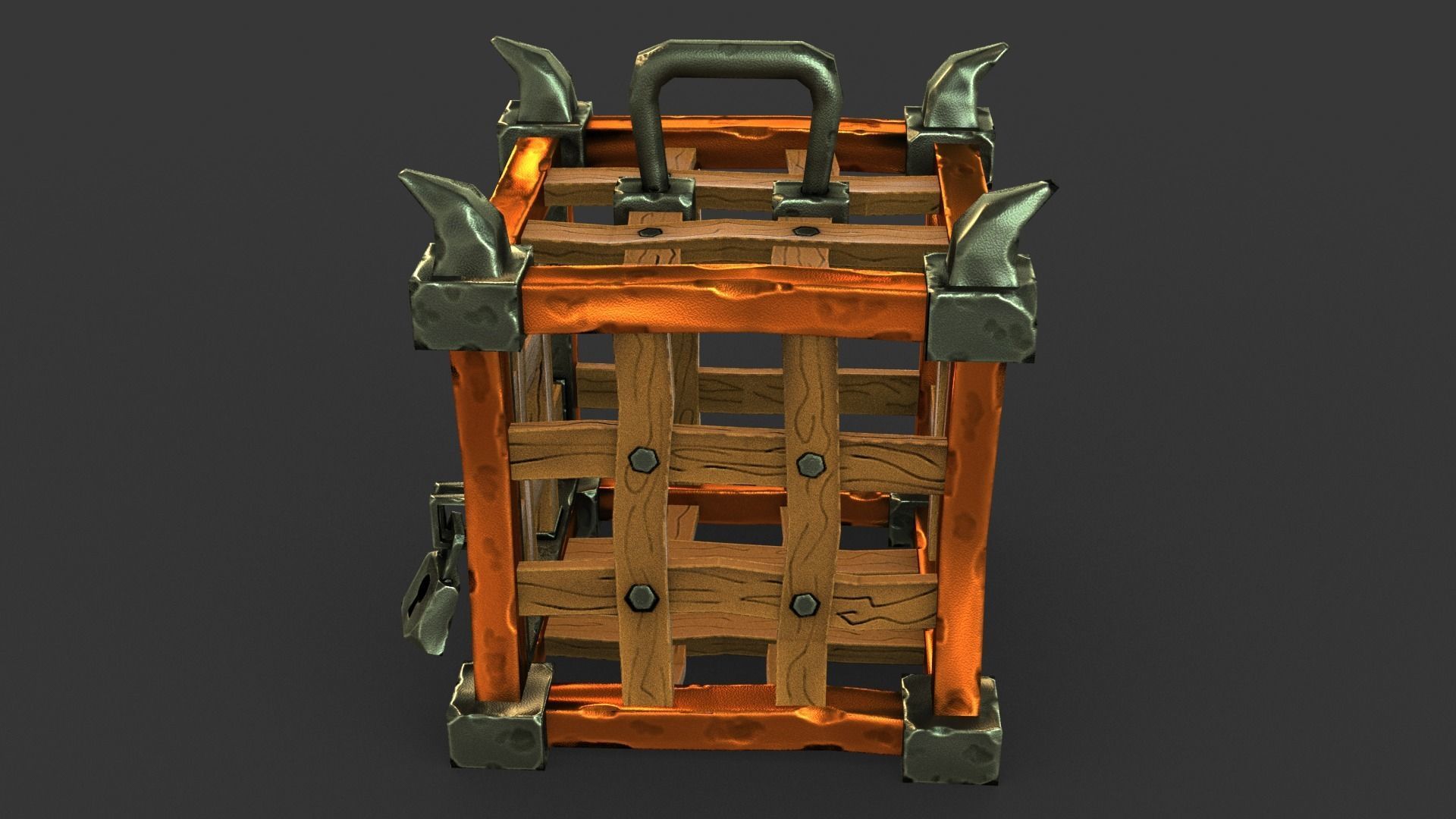 Stylized Cage Low-poly 3D model_2