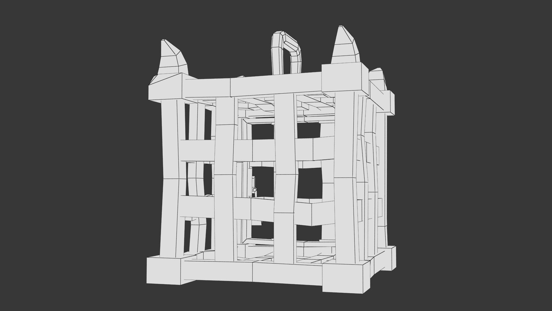 Stylized Cage Low-poly 3D model_12