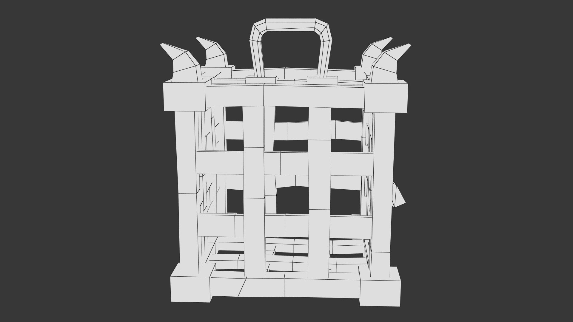 Stylized Cage Low-poly 3D model_14