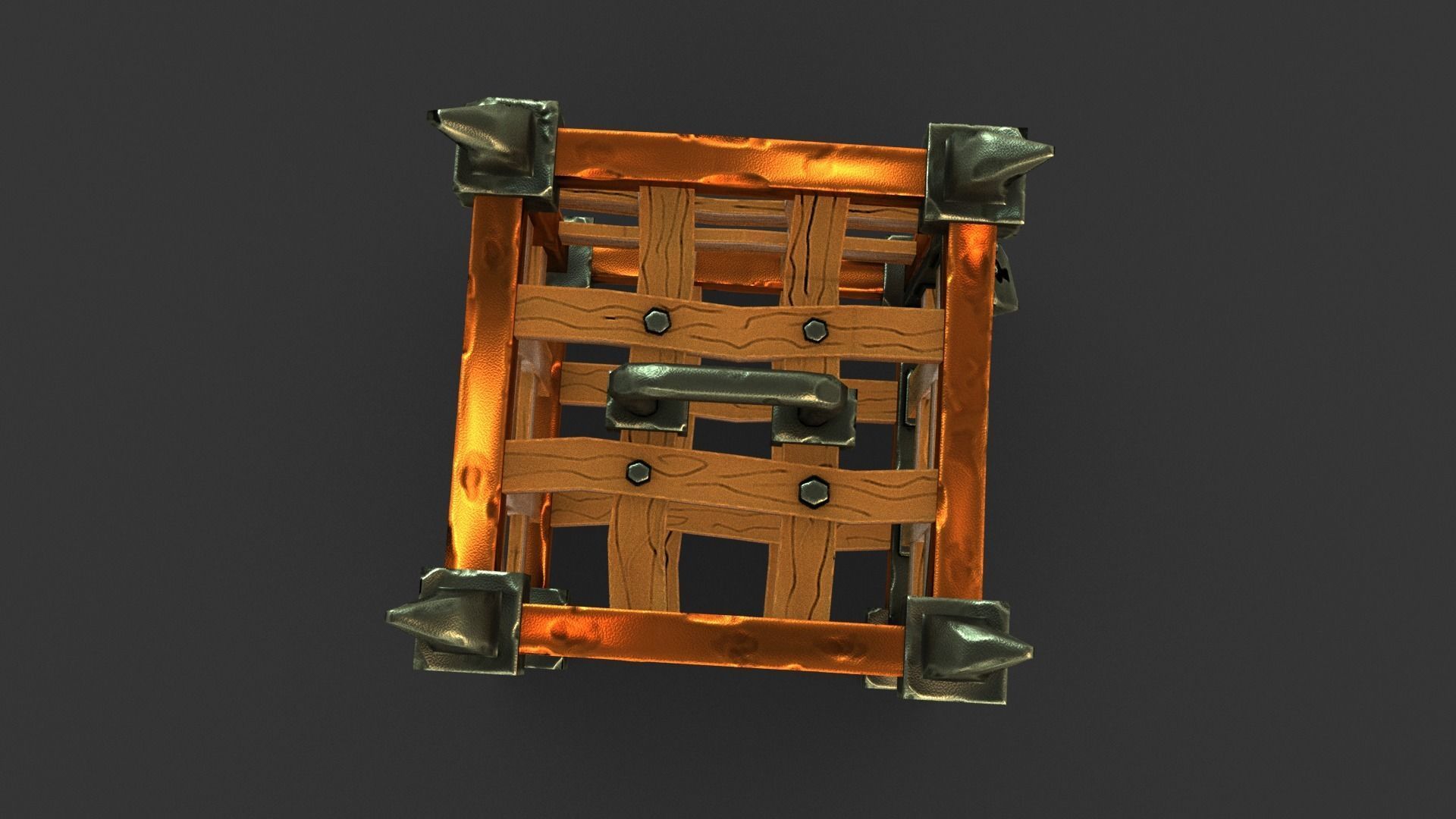 Stylized Cage Low-poly 3D model_7