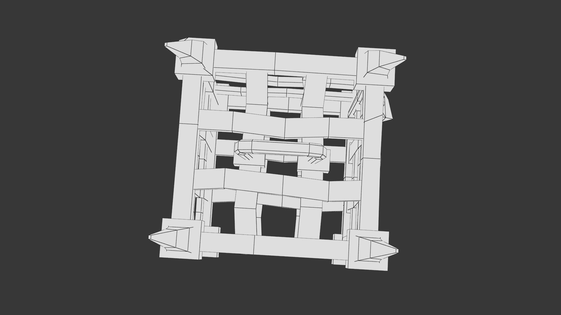 Stylized Cage Low-poly 3D model_15