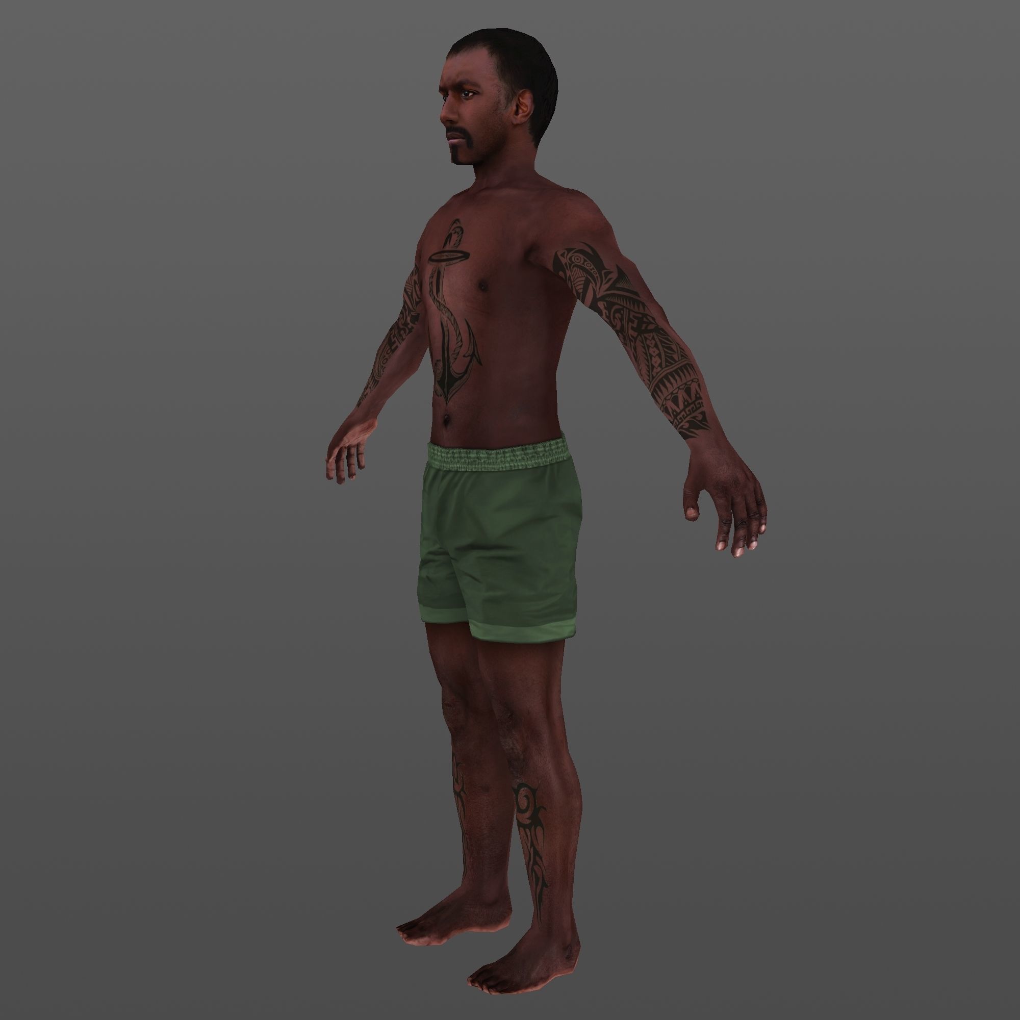 MAN 66 - WITH 250 ANIMATIONS Low-poly 3D model_7