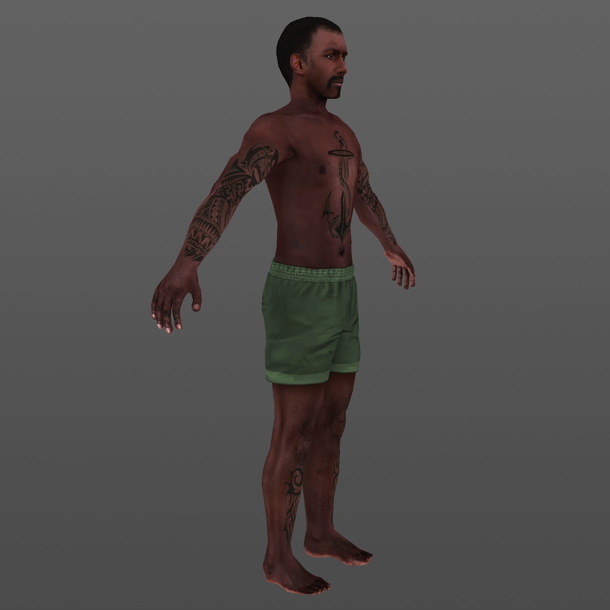 MAN 66 - WITH 250 ANIMATIONS Low-poly 3D model_9