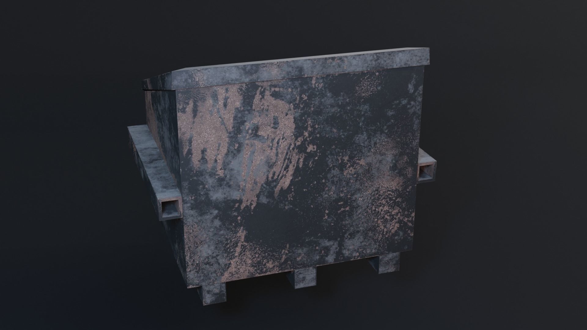 Trash Can - Game Ready - PBR 3D Model Low-poly 3D model_3
