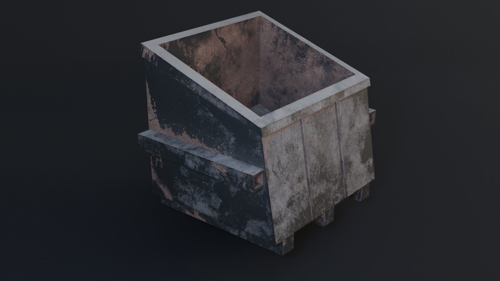 Trash Can - Game Ready - PBR 3D Model Low-poly 3D model_2