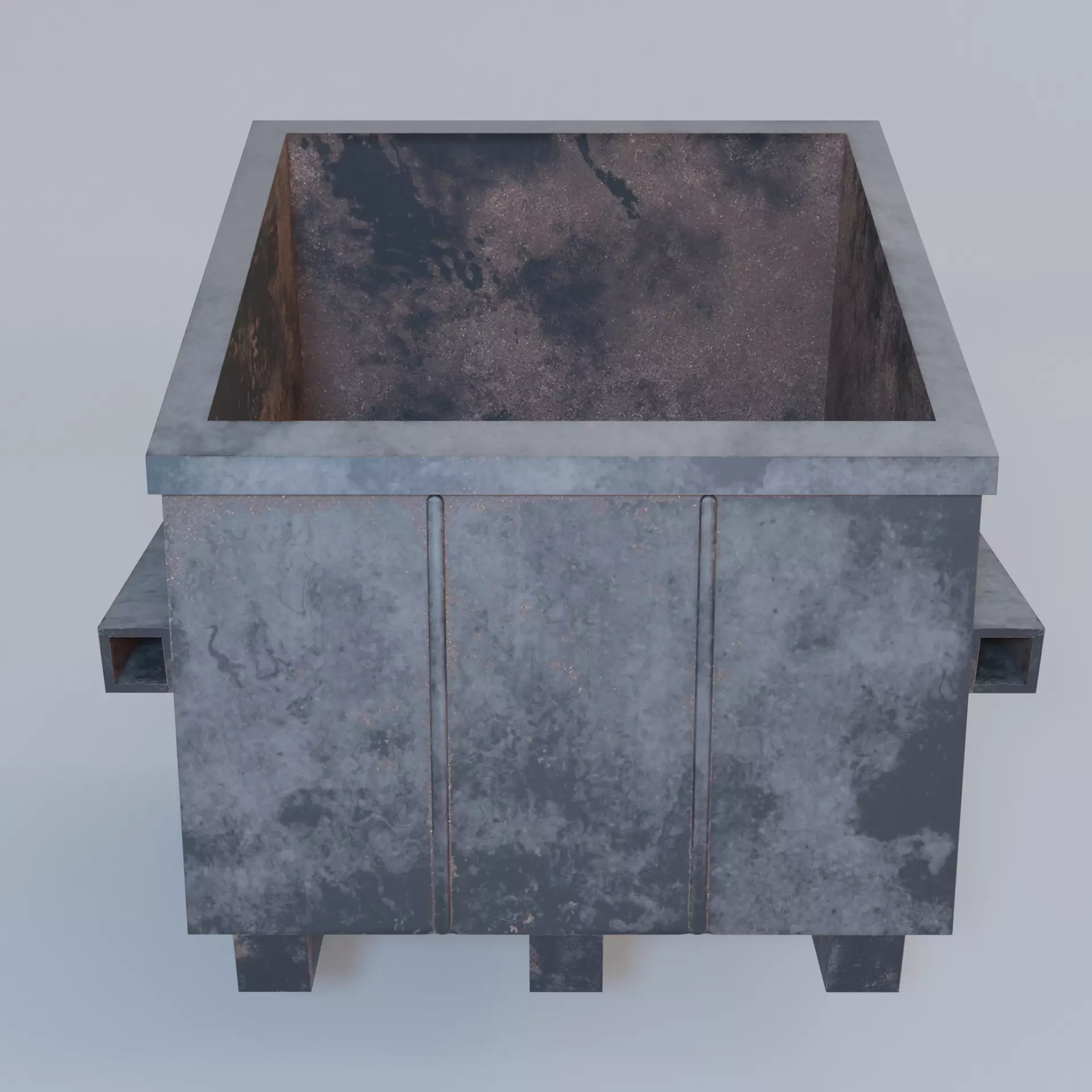 Trash Can - Game Ready - PBR 3D Model Low-poly 3D model_0