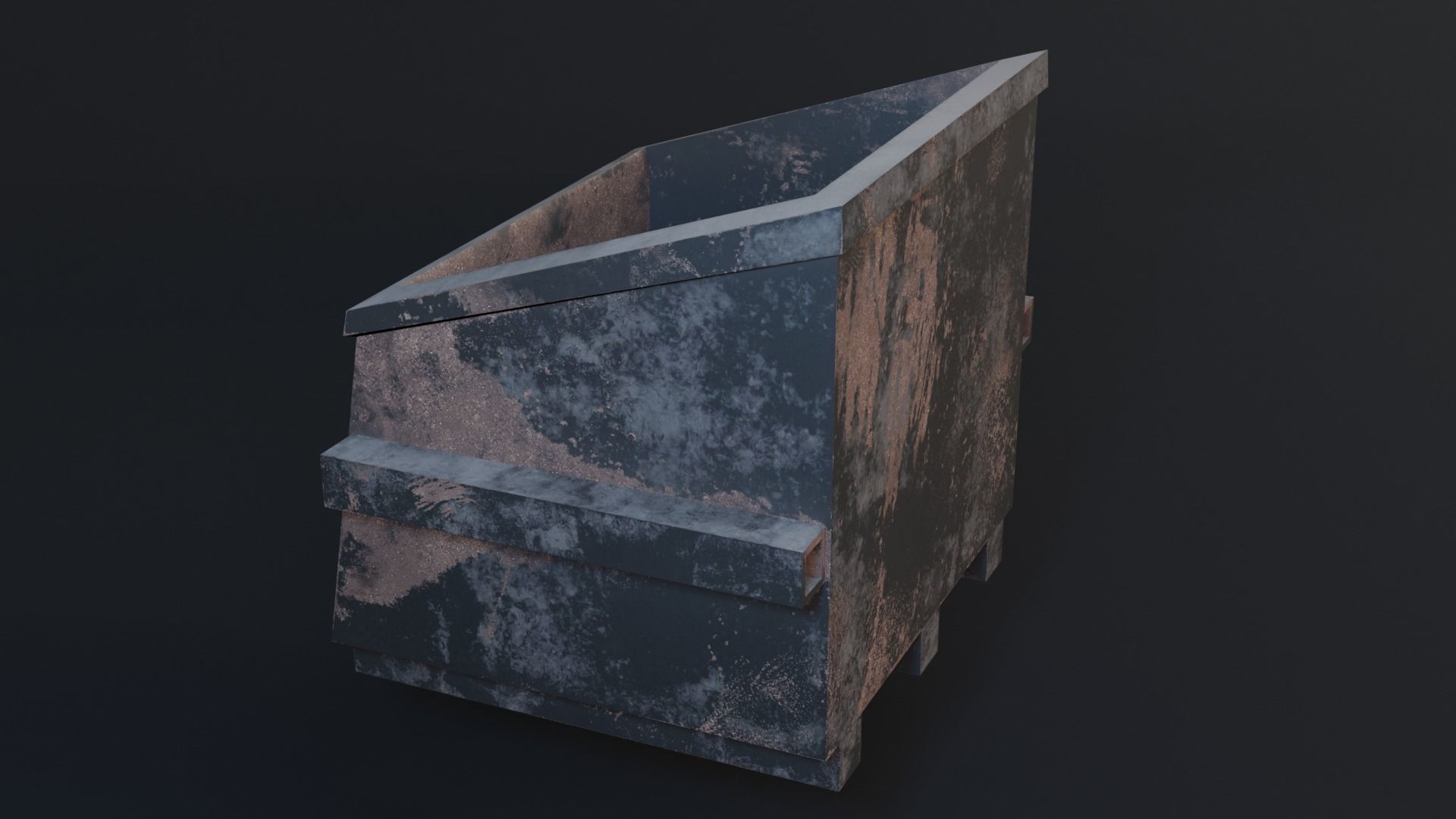 Trash Can - Game Ready - PBR 3D Model Low-poly 3D model_4