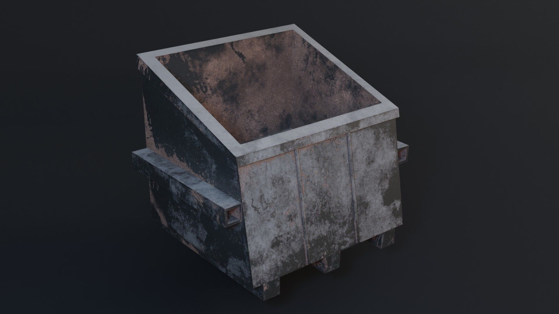 Trash Can - Game Ready - PBR 3D Model Low-poly 3D model_5