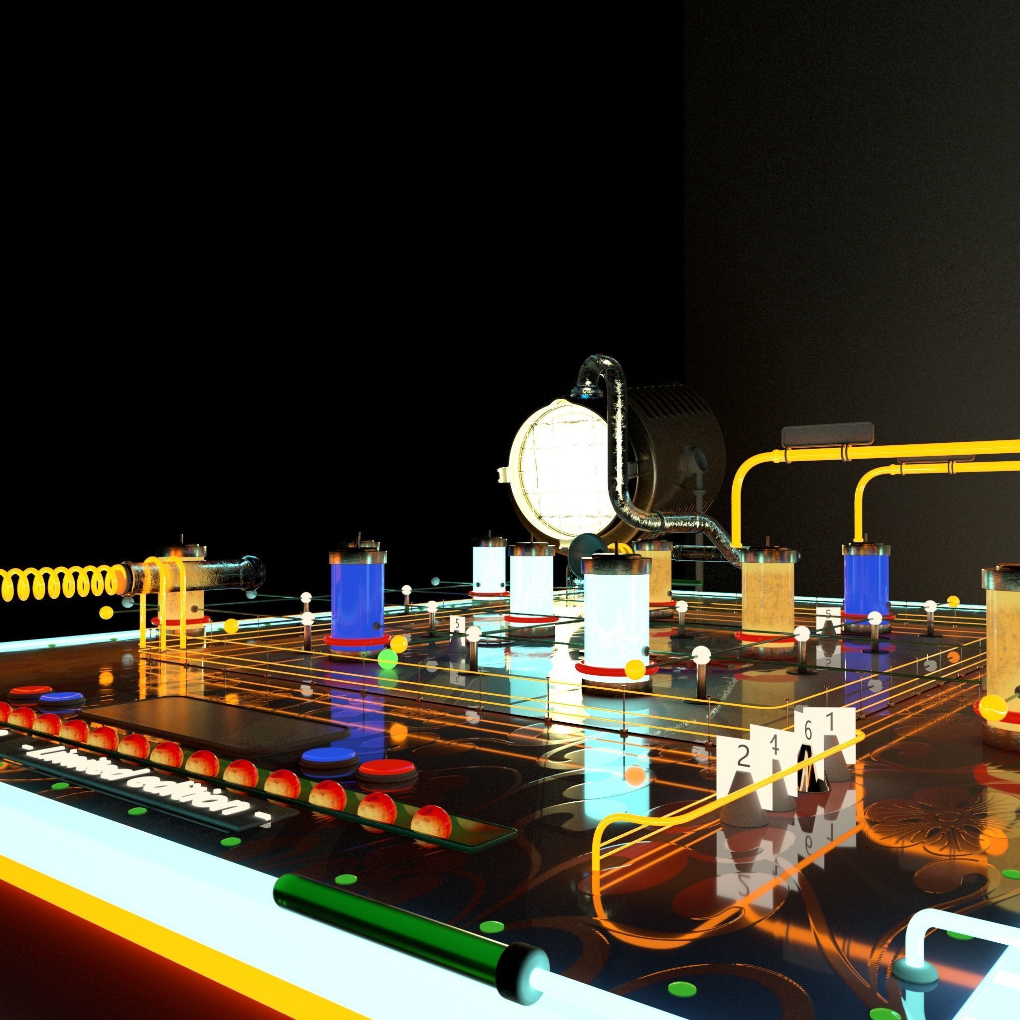 Pinball Machine 3D model_1