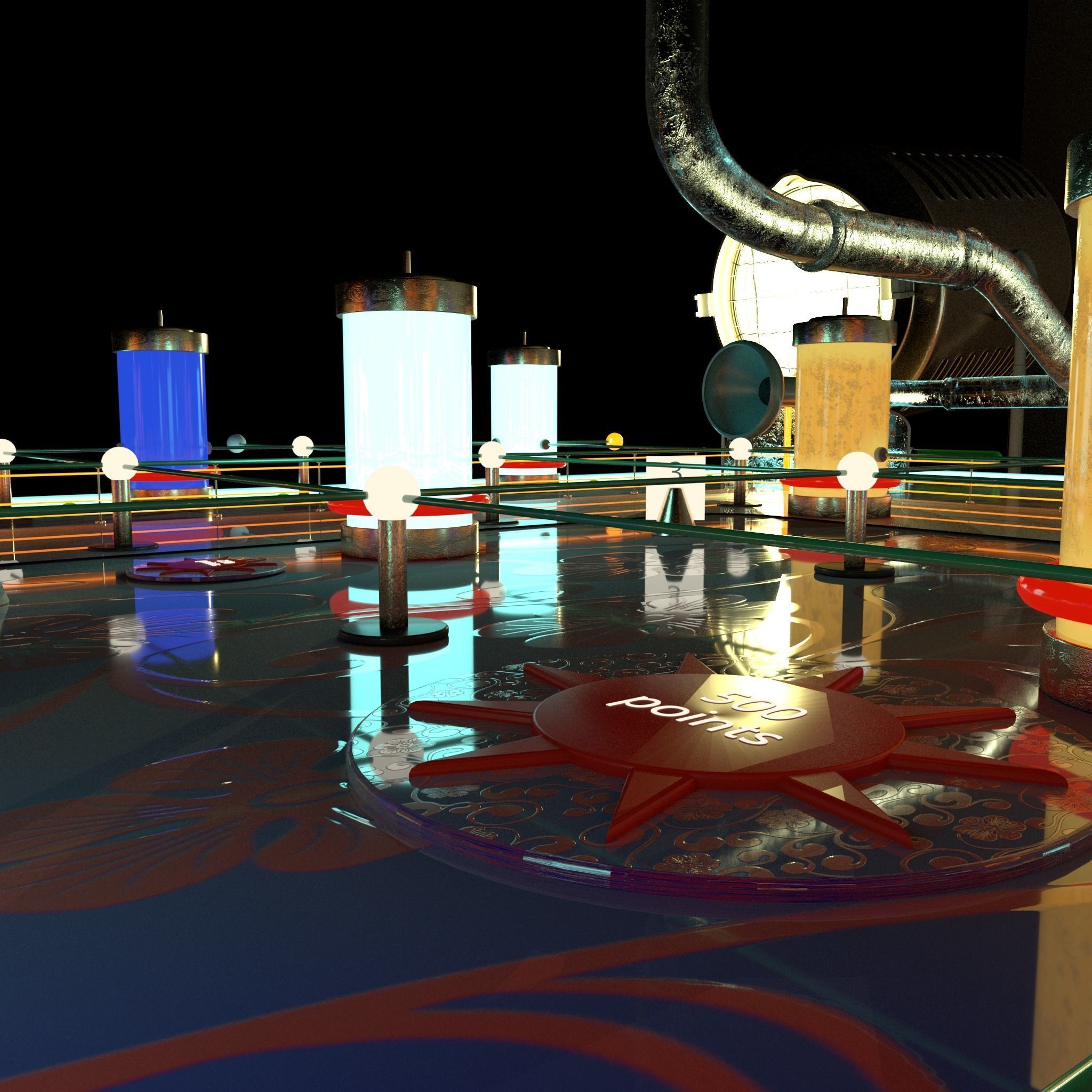 Pinball Machine 3D model_4