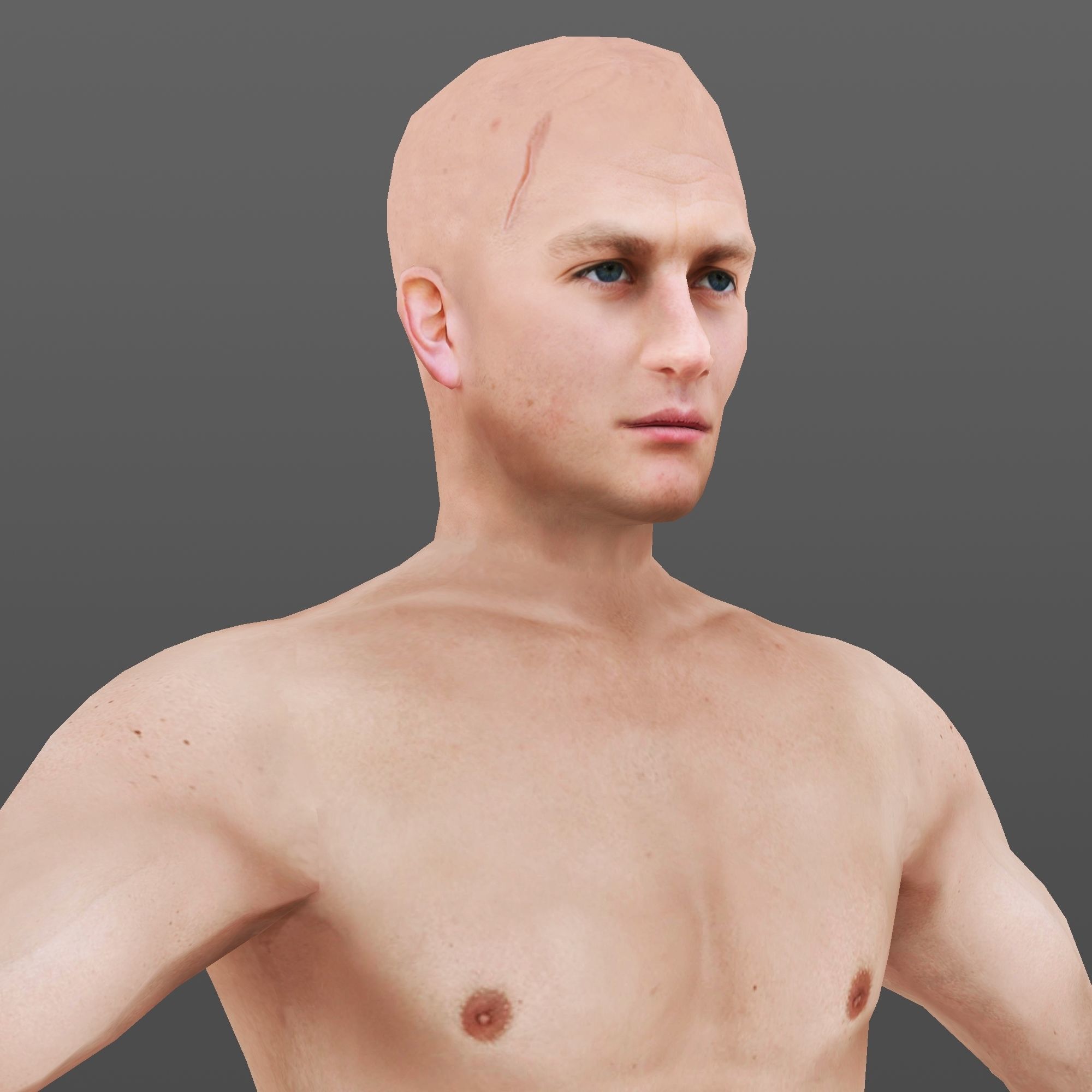 MAN 68  - WITH 250 ANIMATIONS Low-poly 3D model_3