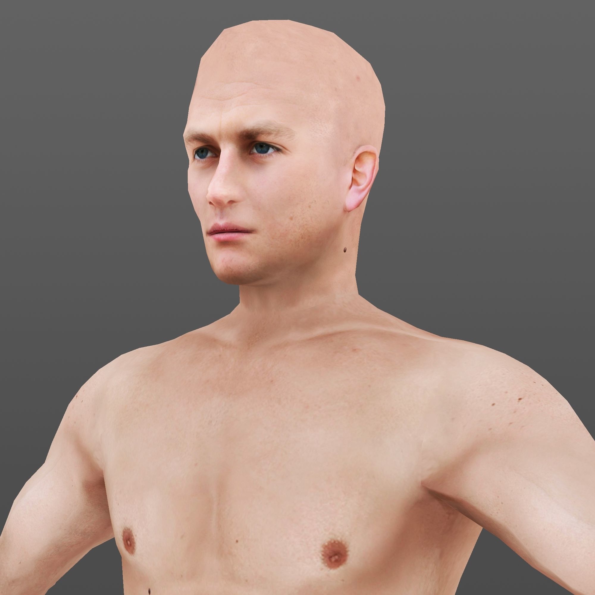 MAN 68  - WITH 250 ANIMATIONS Low-poly 3D model_7