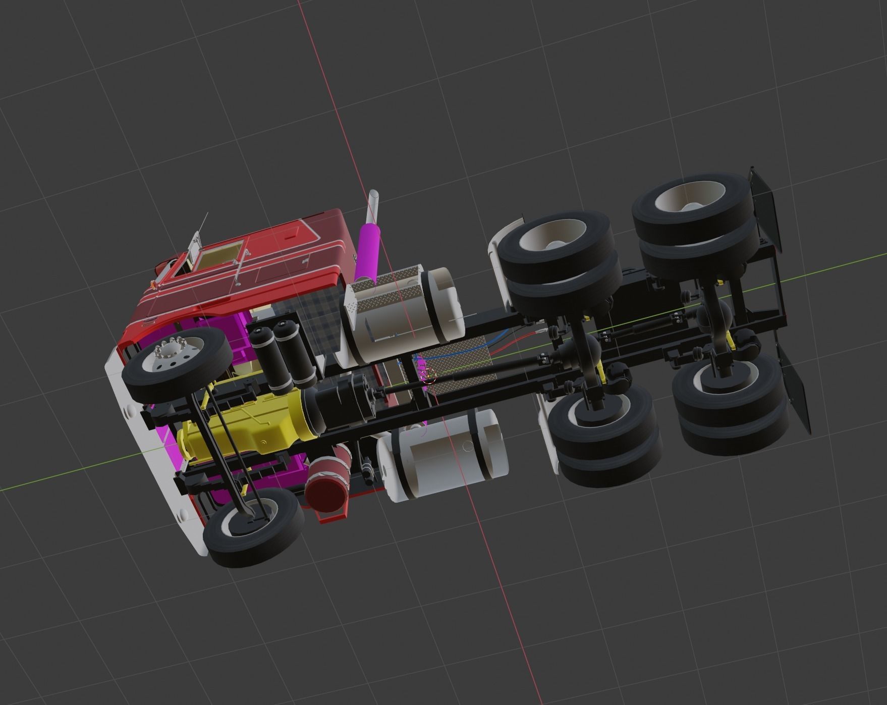 Peterbilt 352 Sleeper 3D model_2