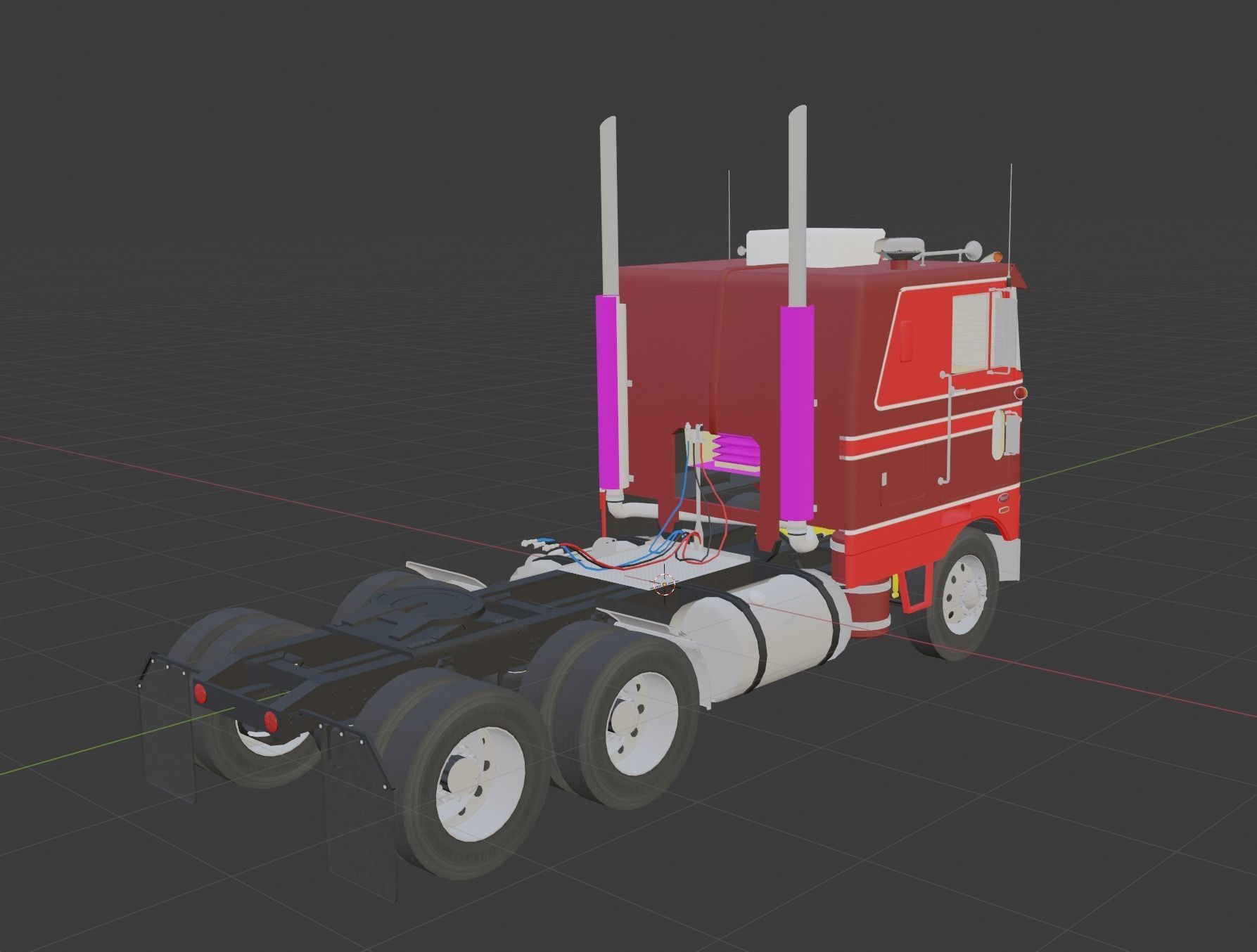 Peterbilt 352 Sleeper 3D model_1