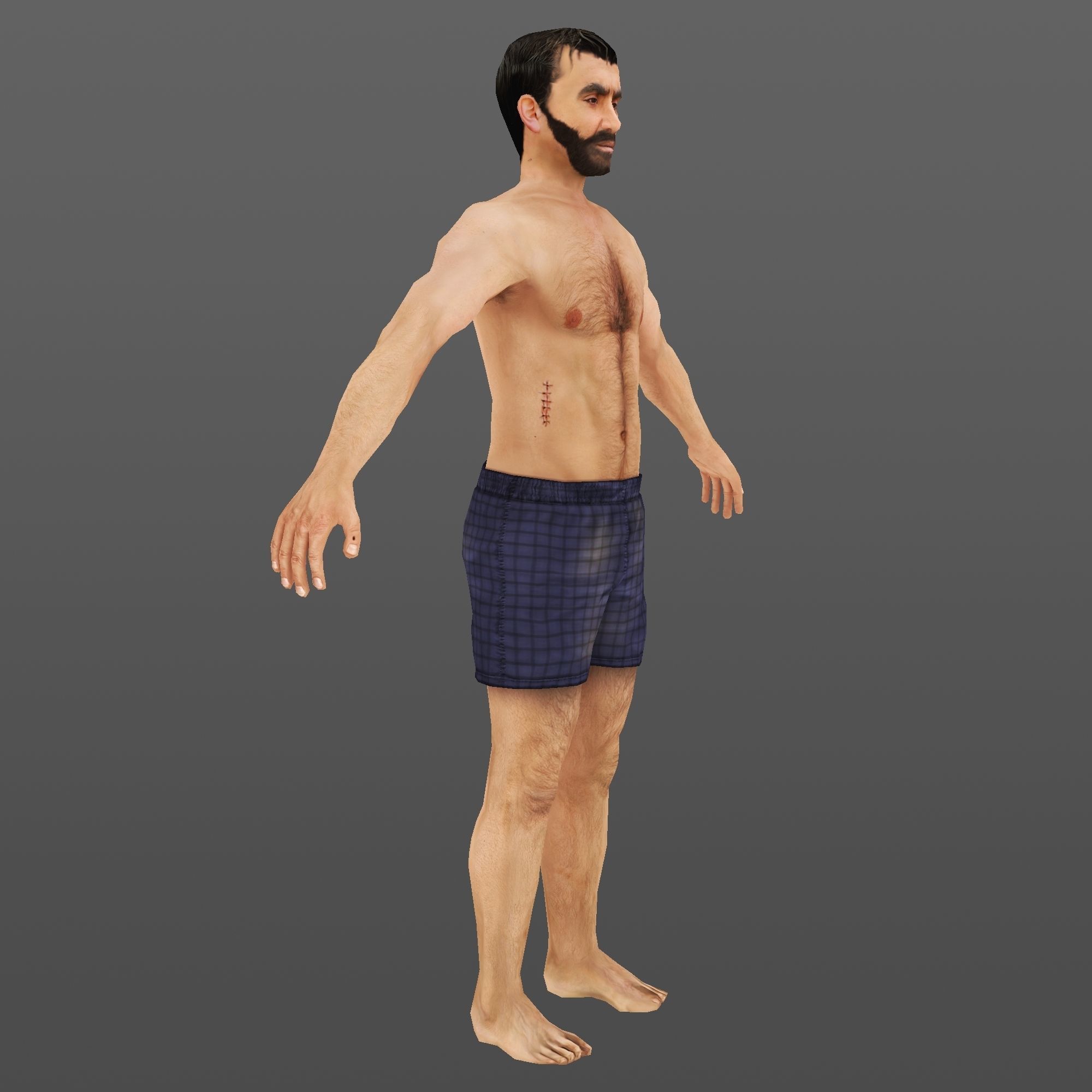 MAN 70 - WITH 250 ANIMATIONS Low-poly 3D model_10