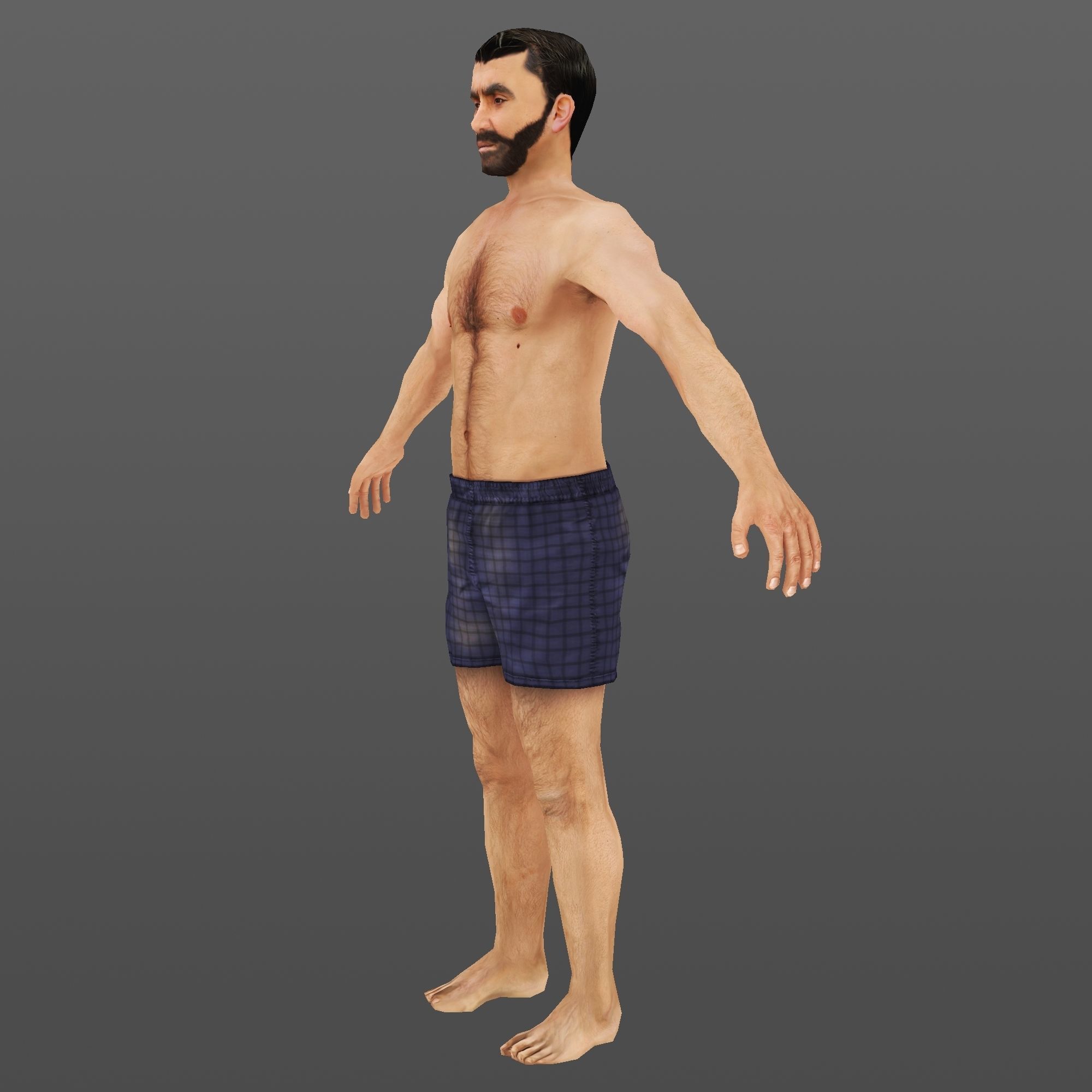 MAN 70 - WITH 250 ANIMATIONS Low-poly 3D model_8
