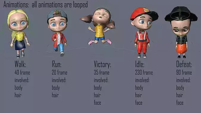 low poly city and characters 2 01 3D Model Pack 7