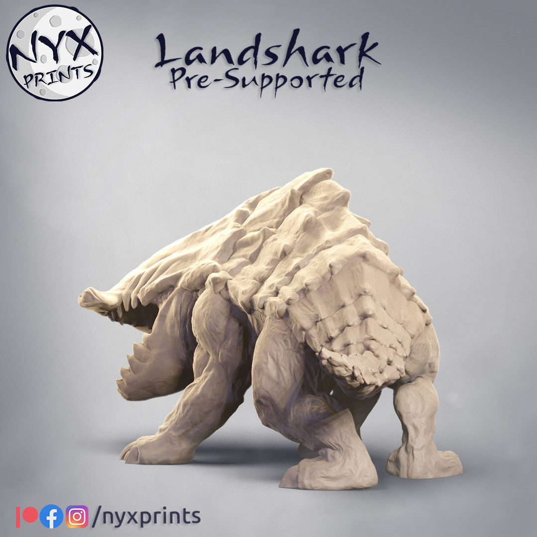 Bulette - Landshark - Miniature 3D print model_2