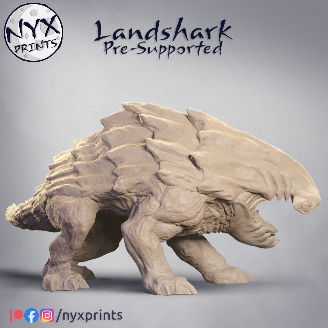 Bulette - Landshark - Miniature 3D print model_1