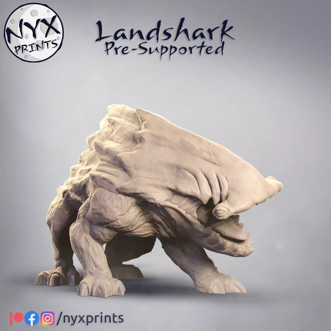 Bulette - Landshark - Miniature 3D print model_0