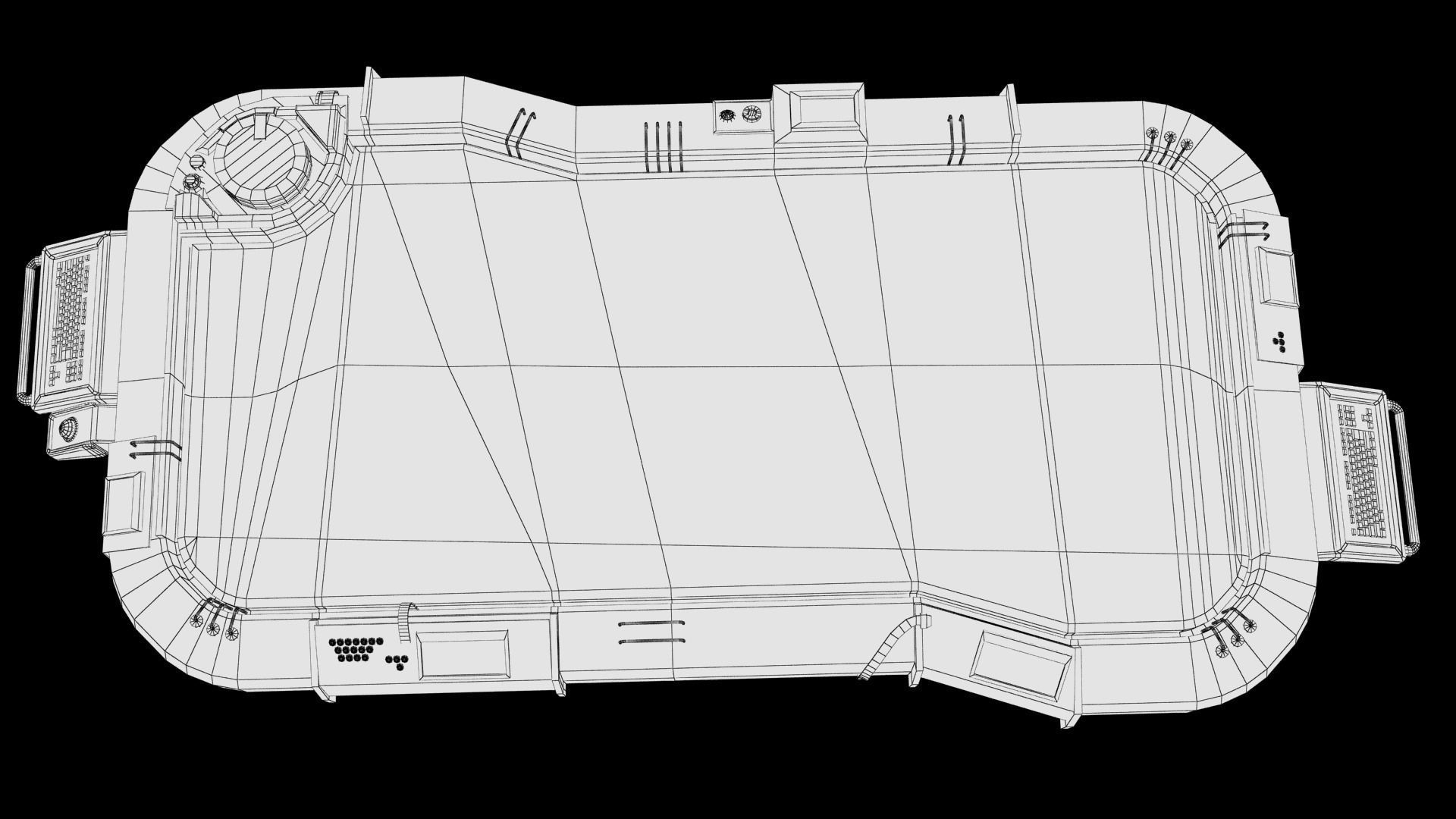 Futuristic Table Low-poly 3D model_23
