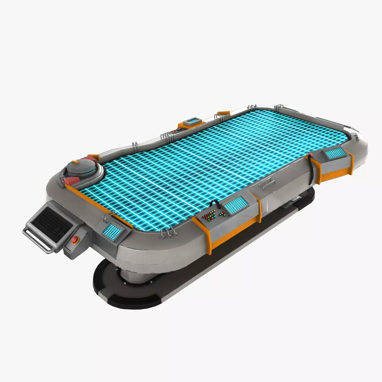 Futuristic Table Low-poly 3D model_0