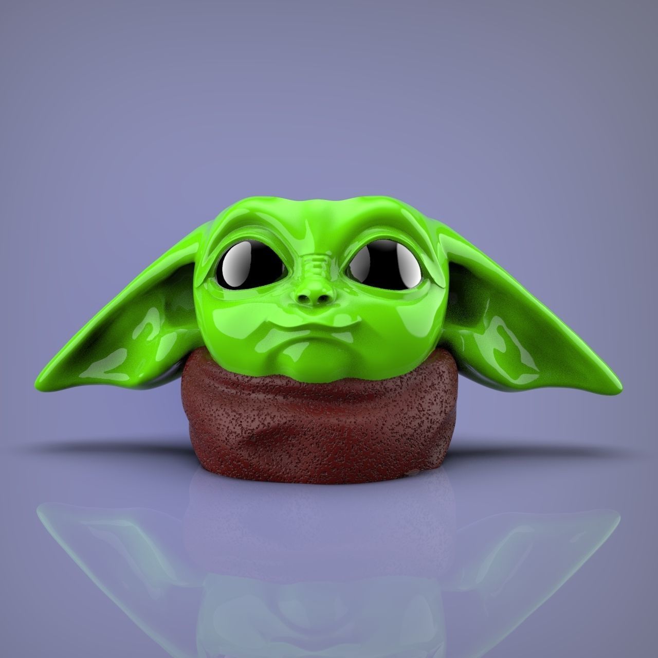 Baby Yoda Planter 3D print model_0