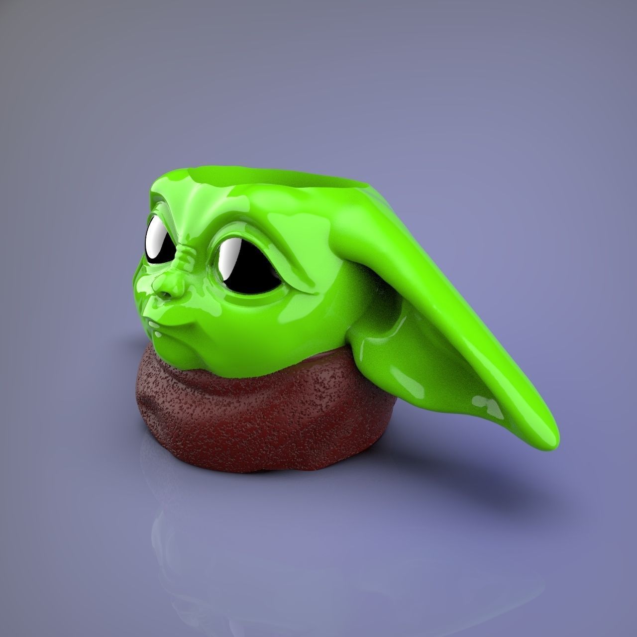 Baby Yoda Planter 3D print model_14