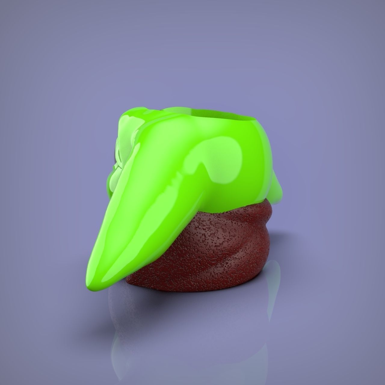 Baby Yoda Planter 3D print model_11