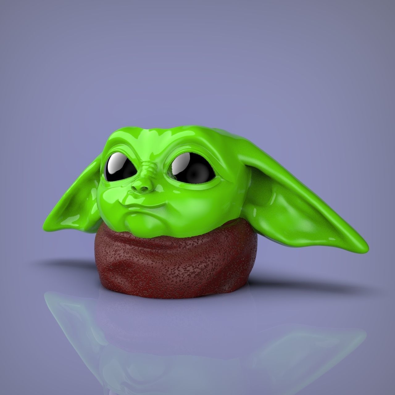 Baby Yoda Planter 3D print model_1