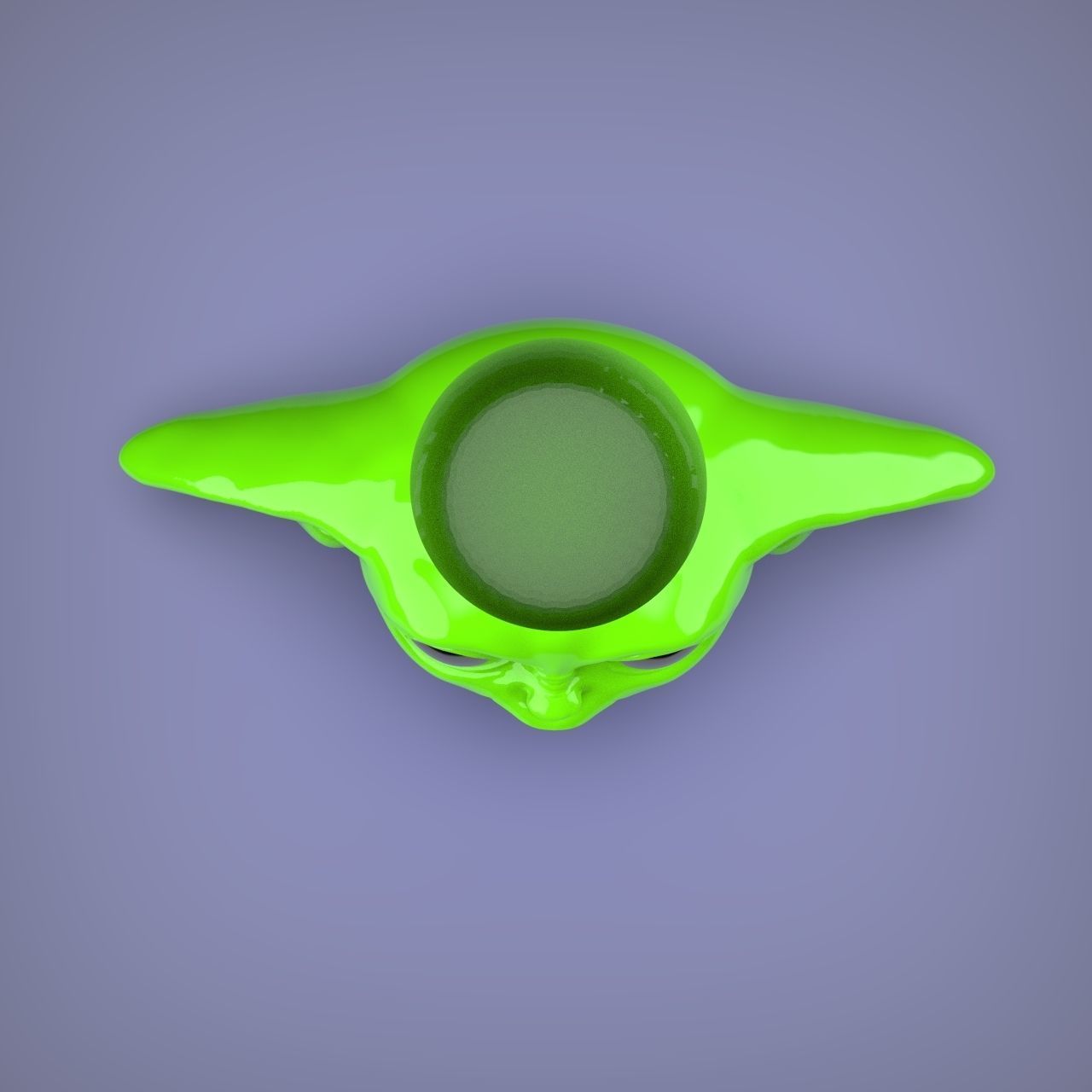 Baby Yoda Planter 3D print model_2