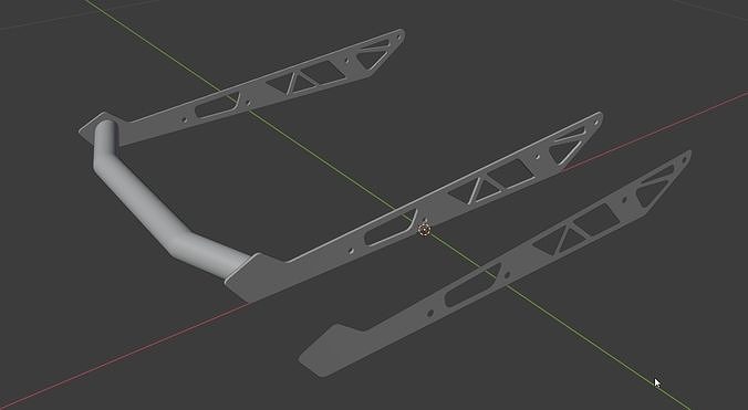 Bumper snowmotocycle 3D print model