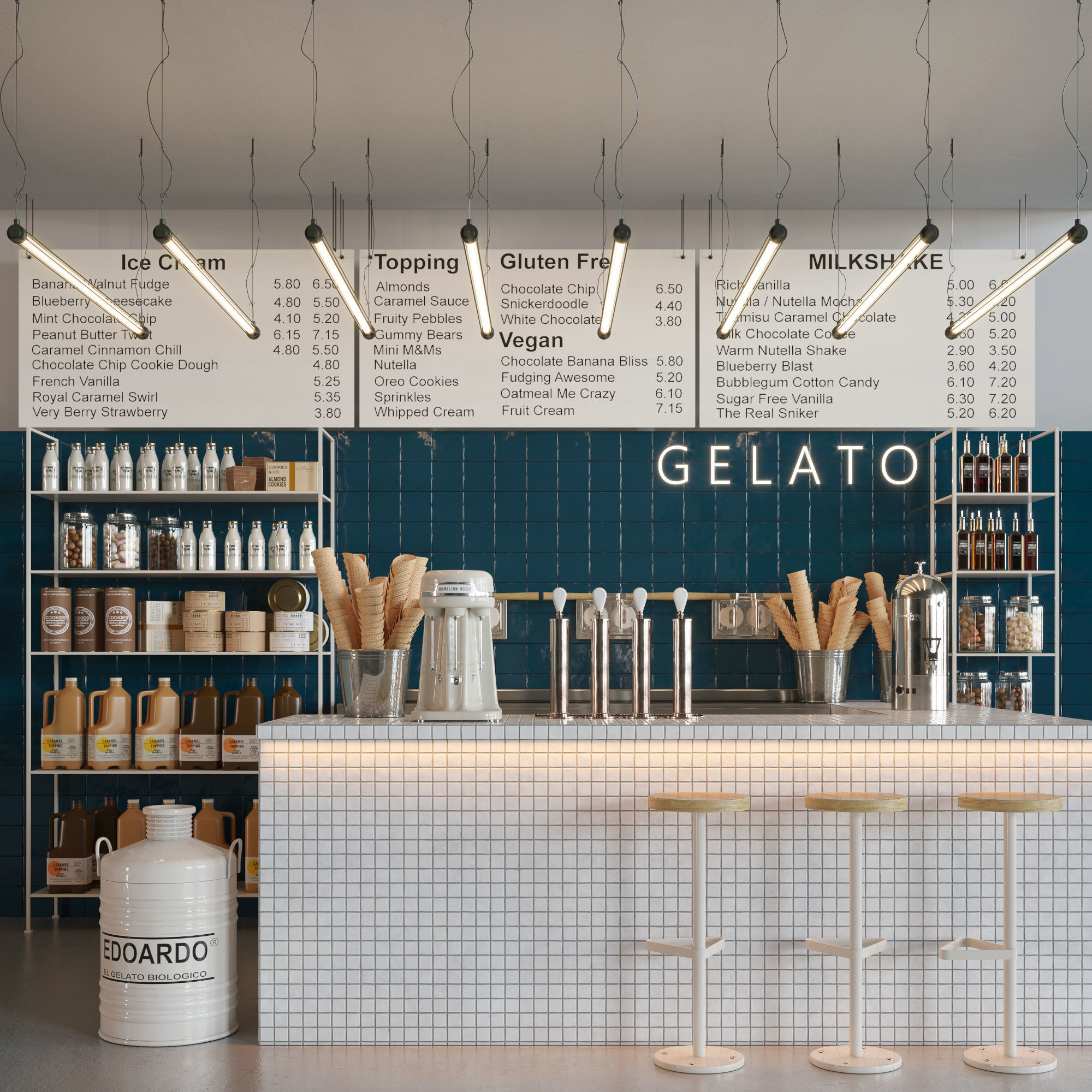 Ice cream bar Gelato 3D model_0