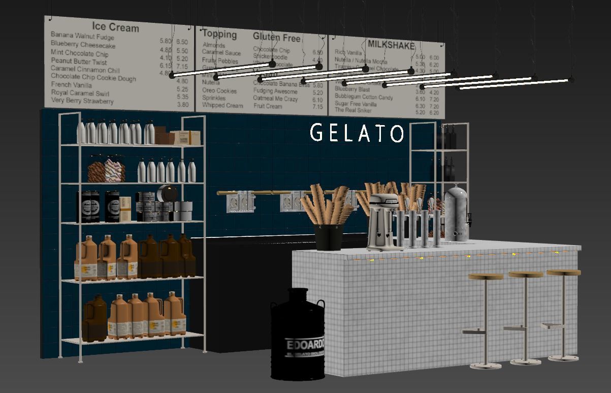 Ice cream bar Gelato 3D model_7