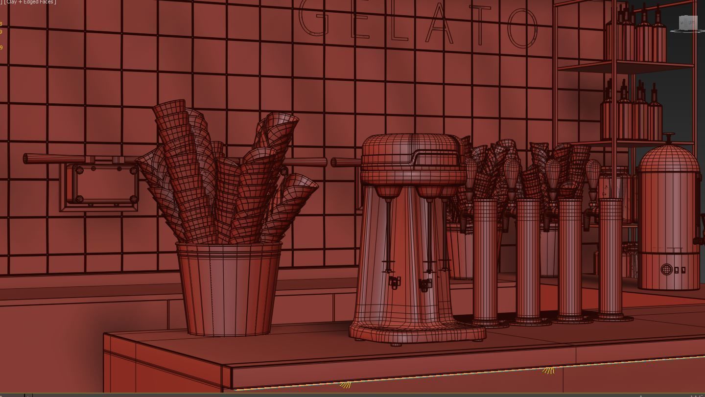 Ice cream bar Gelato 3D model_8