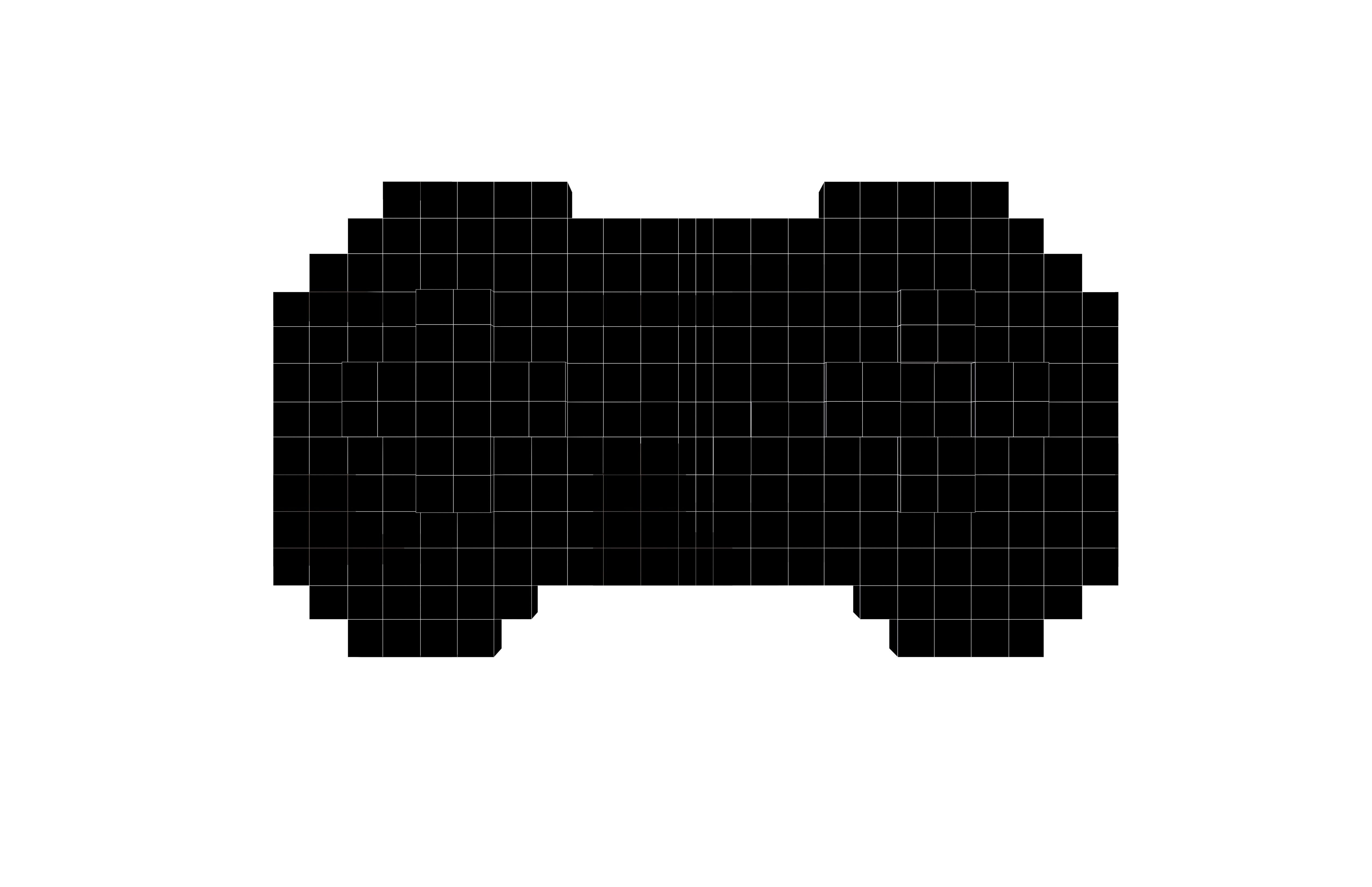 Pixel Game Controller v2 001 Low-poly 3D model_5