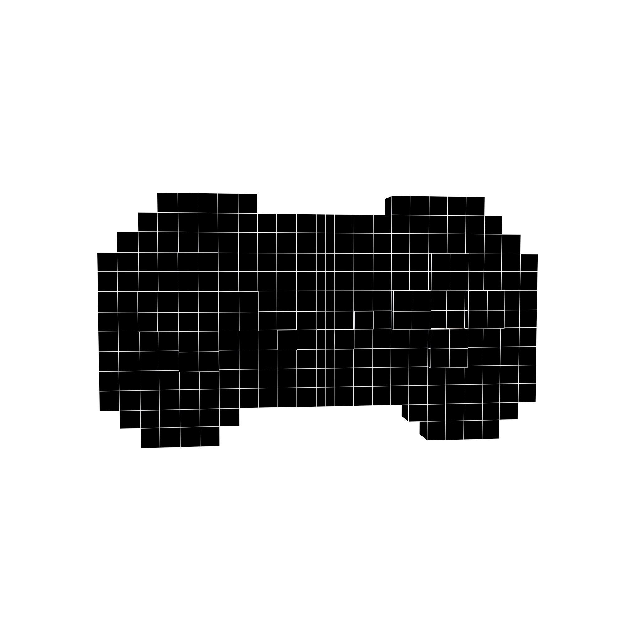 Pixel Game Controller v2 001 Low-poly 3D model_4