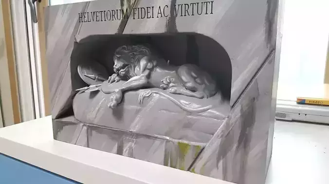 Lowendenkma the Lion of Lucerne 3D print model