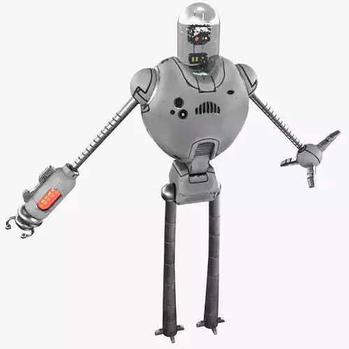 Cartoon Robot Low-poly 3D model