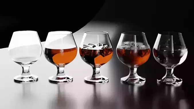 Brandy Snifter 2 3D model