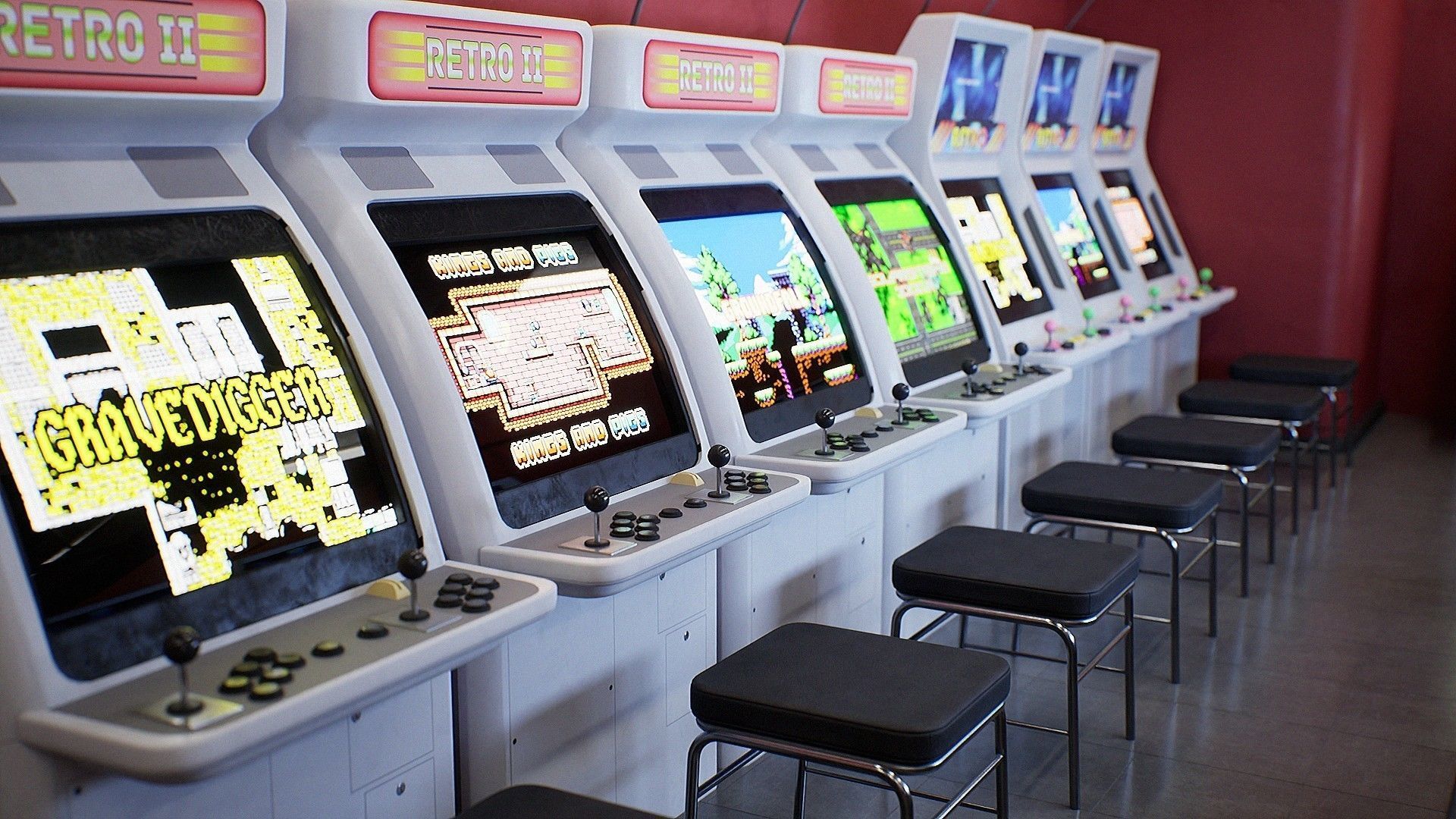 Japanese Arcade - Environment and Prop Pack Low-poly 3D model_16